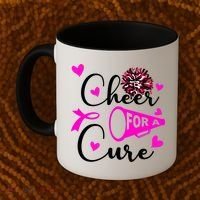 Cheer For A Cure Breast Cancer Awareness Coffee Mug thumb 2