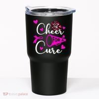 Cheer For A Cure Breast Cancer Awareness Tumbler thumb 0