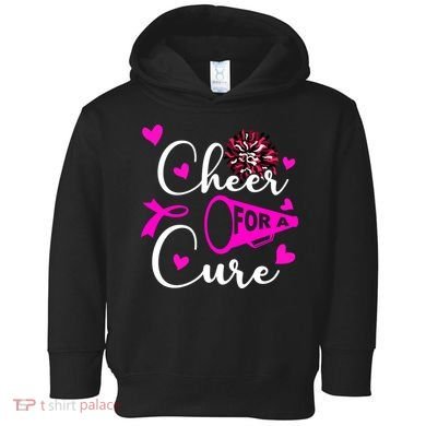 Cheer For A Cure Breast Cancer Awareness Toddler Hoodie
