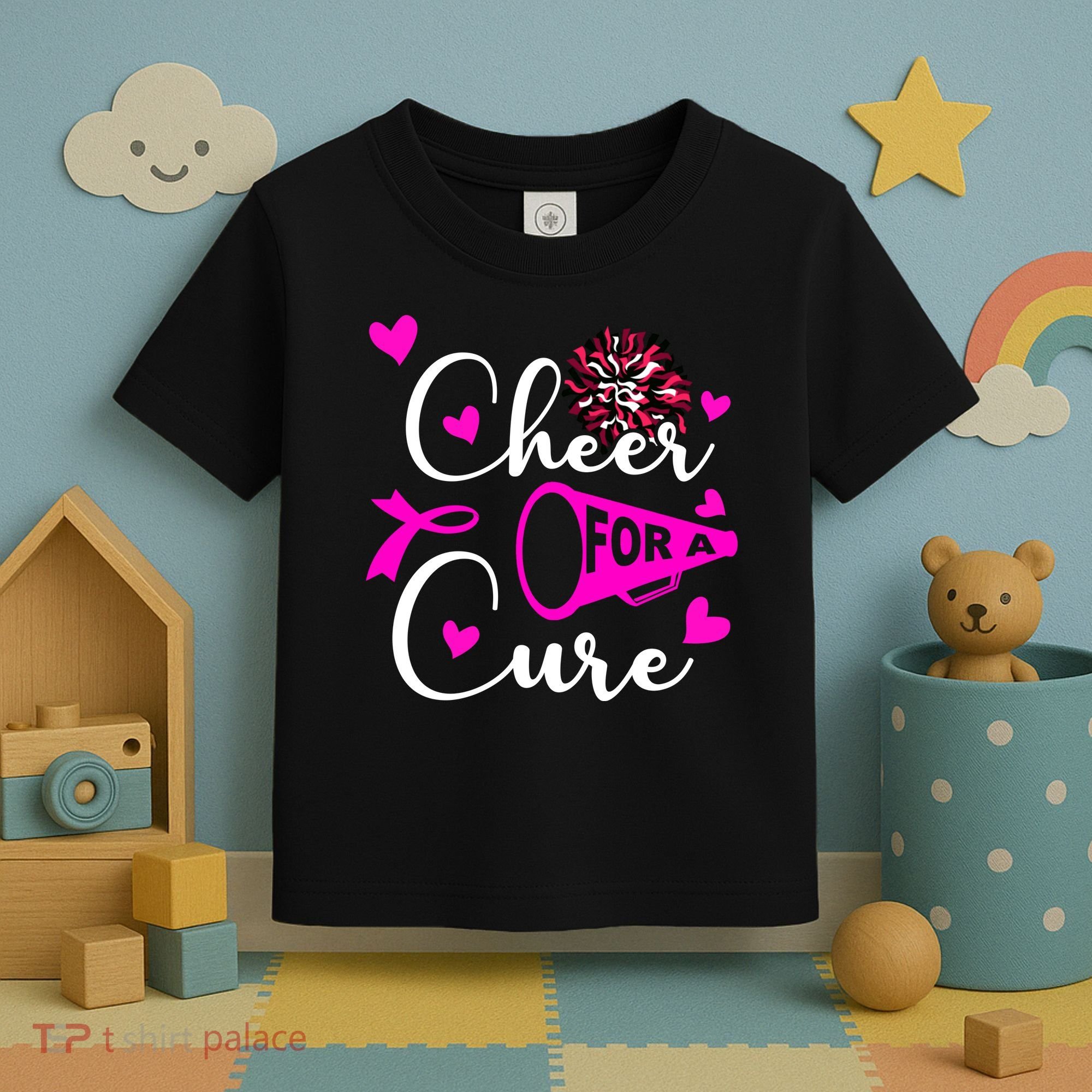 Cheer For A Cure Breast Cancer Awareness Toddler T-Shirt