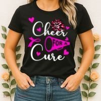 Cheer For A Cure Breast Cancer Awareness Women's T-Shirt thumb 2