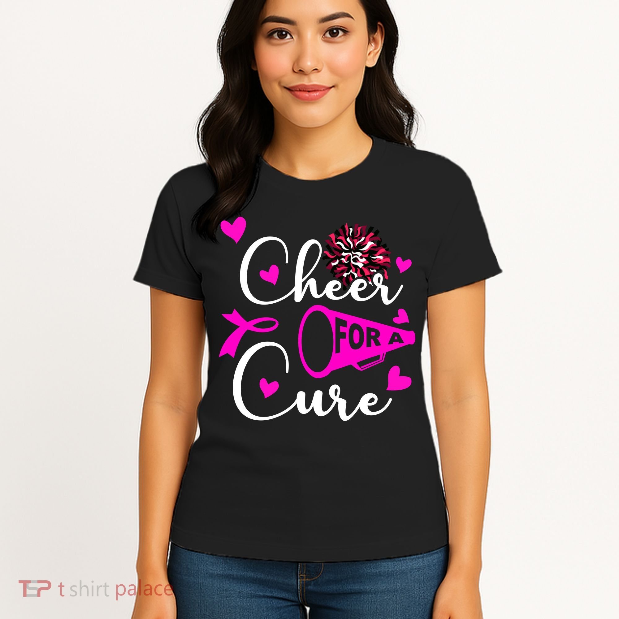 Cheer For A Cure Breast Cancer Awareness Women's T-Shirt
