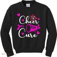 Cheer For A Cure Breast Cancer Awareness Kids Sweatshirt thumb 0