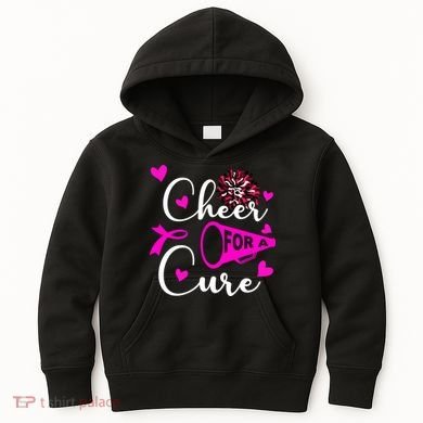 Cheer For A Cure Breast Cancer Awareness Kids Hoodie