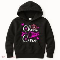 Cheer For A Cure Breast Cancer Awareness Kids Hoodie thumb 0