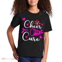 Cheer For A Cure Breast Cancer Awareness Kids T-Shirt thumb 2