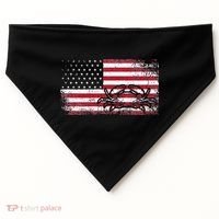 Crab Fisherman American Flag 4th of July Crabbing USA-Made Doggie Bandana thumb 0