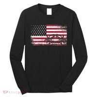 Crab Fisherman American Flag 4th of July Crabbing Long Sleeve Shirt thumb 0