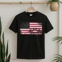 Crab Fisherman American Flag 4th of July Crabbing T-Shirt thumb 2