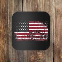 Crab Fisherman American Flag 4th of July Crabbing Coaster thumb 0