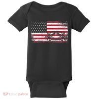 Crab Fisherman American Flag 4th of July Crabbing Baby Bodysuit thumb 0