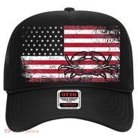 Crab Fisherman American Flag 4th of July Crabbing Hat thumb 0