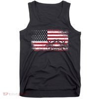 Crab Fisherman American Flag 4th of July Crabbing Tank Top thumb 0