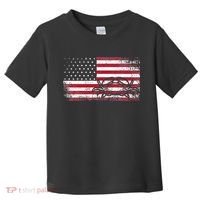 Crab Fisherman American Flag 4th of July Crabbing Toddler T-Shirt thumb 0