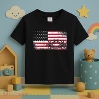 Crab Fisherman American Flag 4th of July Crabbing Toddler T-Shirt thumb 3