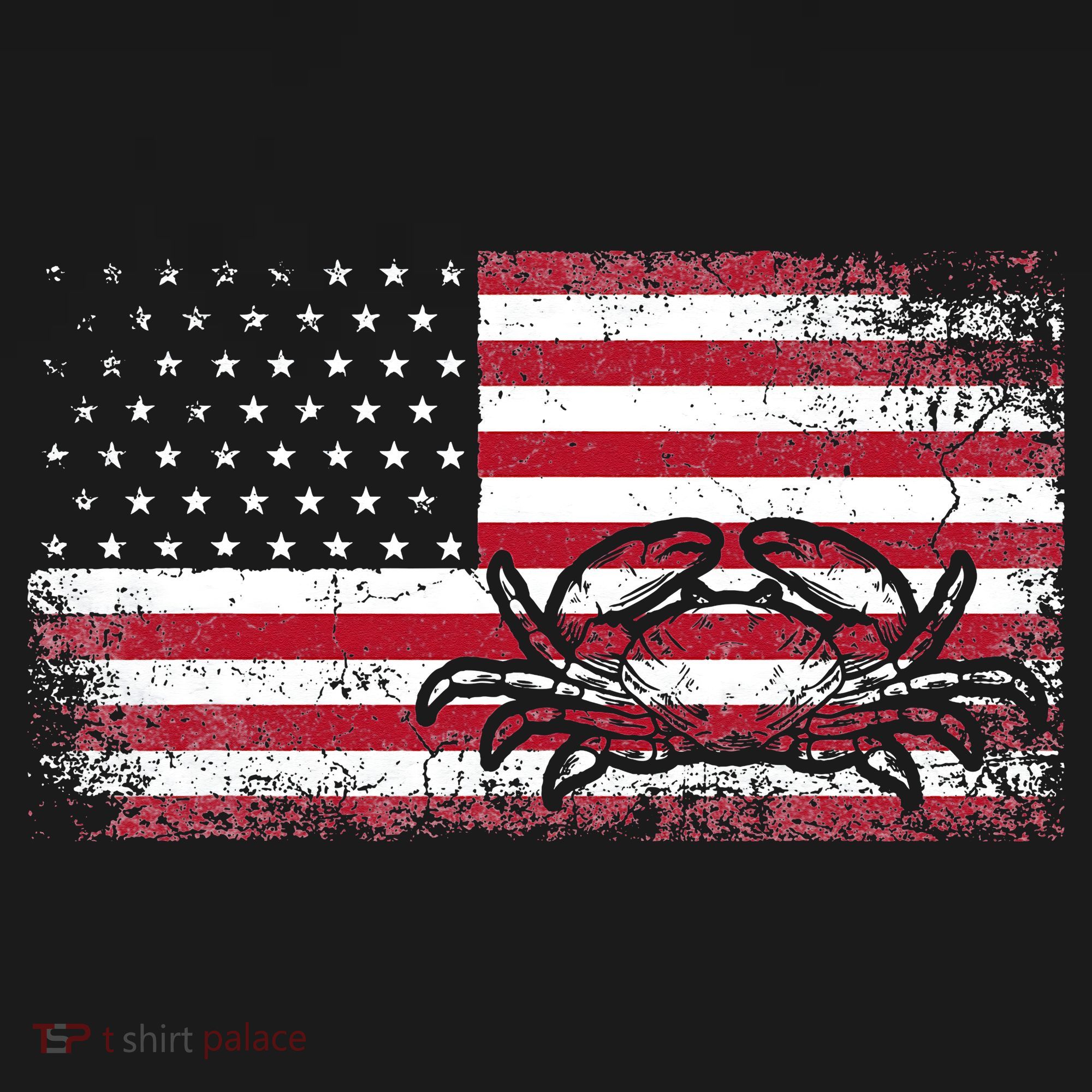 Crab Fisherman American Flag 4th of July Crabbing Visor