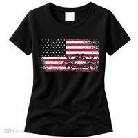 Crab Fisherman American Flag 4th of July Crabbing Women's T-Shirt thumb 0