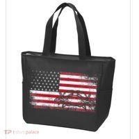 Crab Fisherman American Flag 4th of July Crabbing Tote Bag thumb 3
