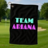 Cheer For Ariana, Show Support Be On Team Ariana | 90s Style Golf Towel thumb 1