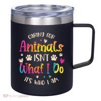 Caring For Animals Isnt What I Do Its Who Animal Rescue 12oz Stainless Steel Coffee Mug thumb 0
