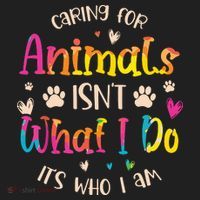 Caring For Animals Isnt What I Do Its Who Animal Rescue Hat thumb 2