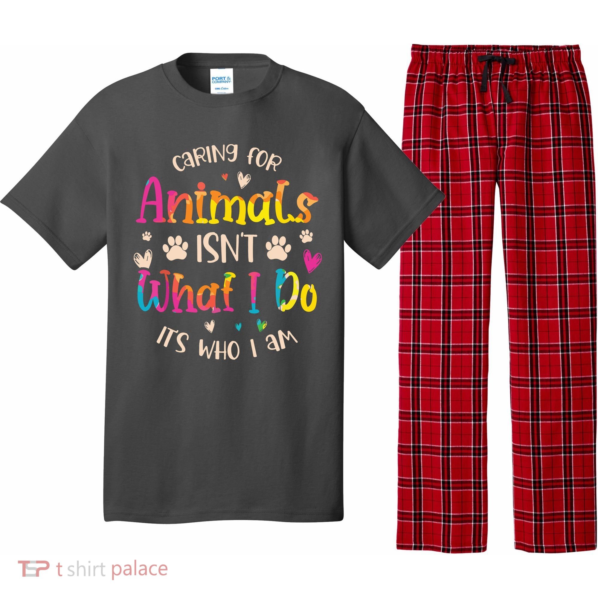 Caring For Animals Isnt What I Do Its Who Animal Rescue Pajama Set