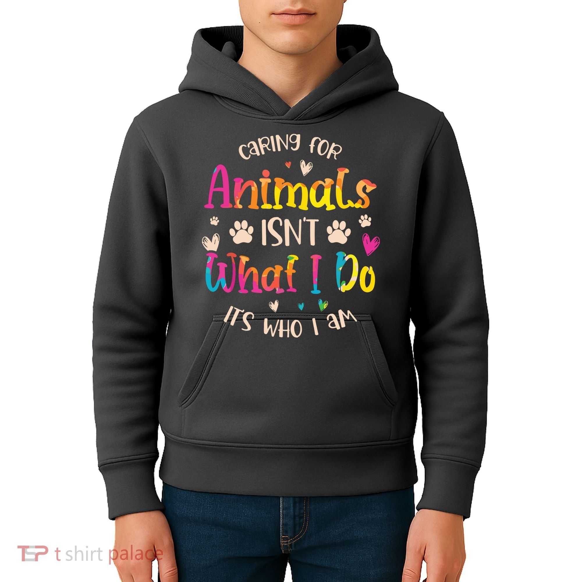 Caring For Animals Isnt What I Do Its Who Animal Rescue Kids Hoodie