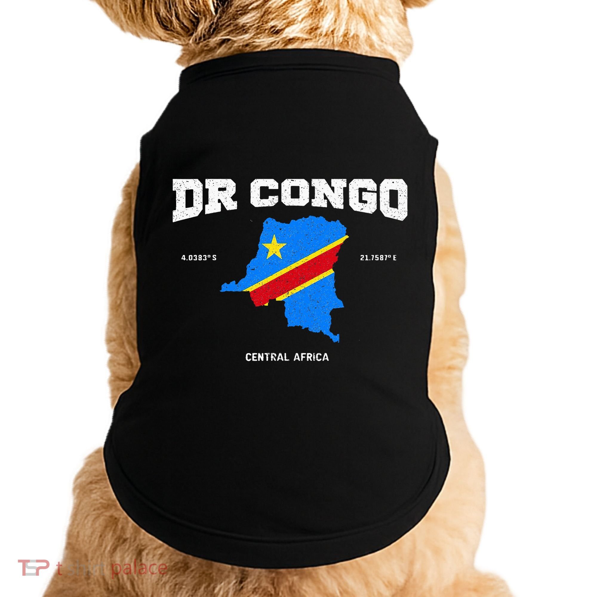 Congolese Flag And Map Dr. Congo Coordinates Doggie Tank