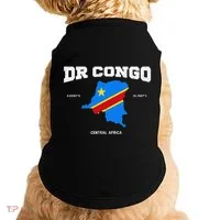 Congolese Flag And Map Dr. Congo Coordinates Doggie Tank thumb 0