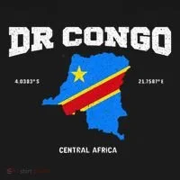 Congolese Flag And Map Dr. Congo Coordinates Doggie Tank thumb 4