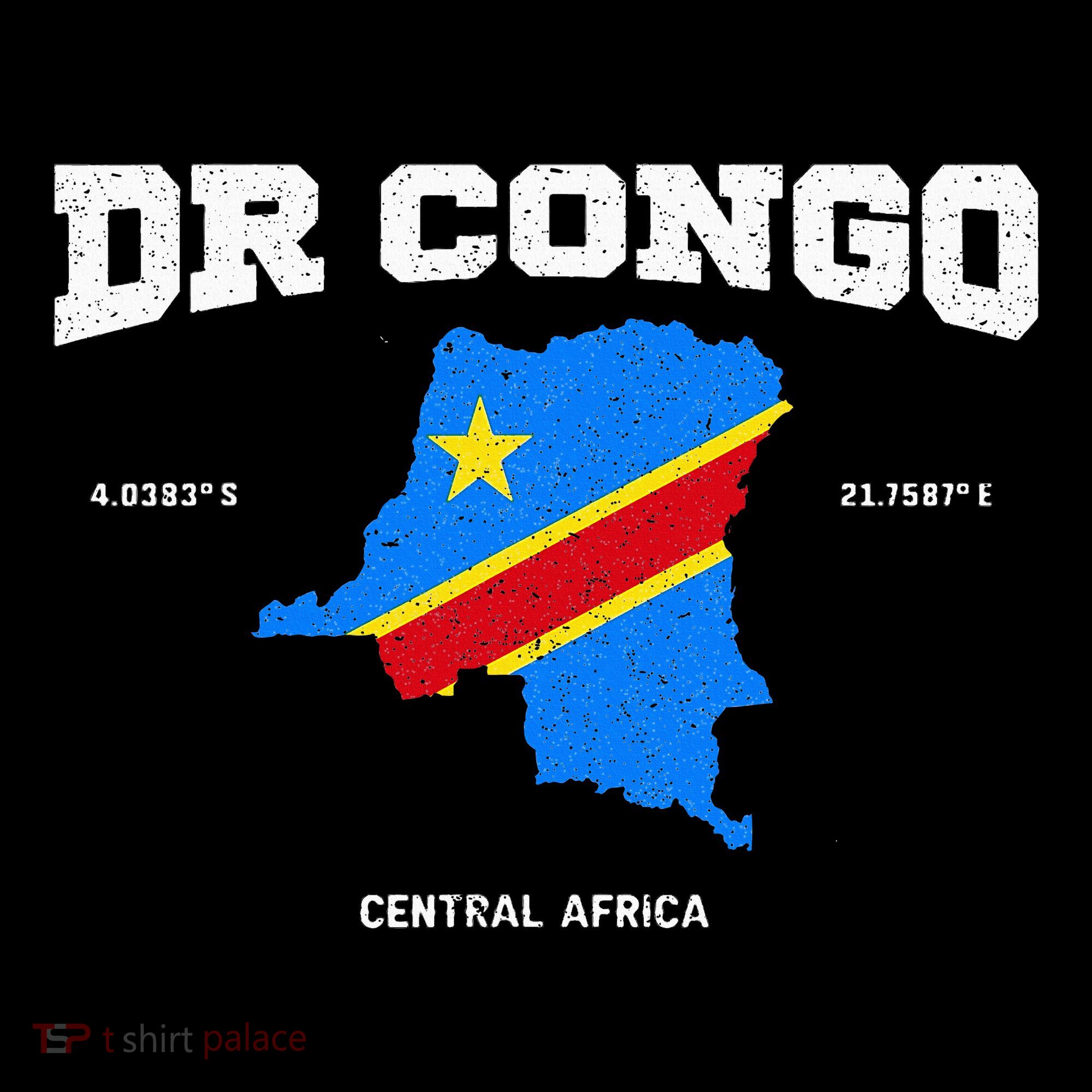 Congolese Flag And Map Dr. Congo Coordinates Polo