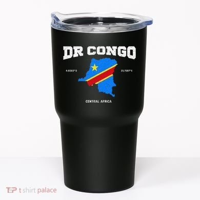 Congolese Flag And Map Dr. Congo Coordinates Tumbler