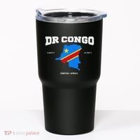 Congolese Flag And Map Dr. Congo Coordinates Tumbler thumb 0