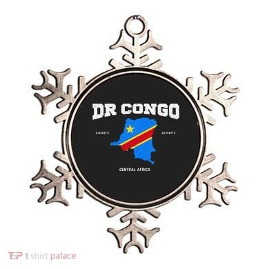 Congolese Flag And Map Dr. Congo Coordinates Ornament