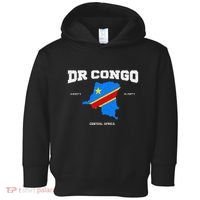 Congolese Flag And Map Dr. Congo Coordinates Toddler Hoodie thumb 0