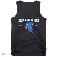 Congolese Flag And Map Dr. Congo Coordinates Tank Top thumb 0