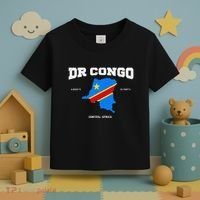 Congolese Flag And Map Dr. Congo Coordinates Toddler T-Shirt thumb 3