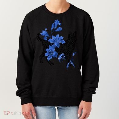 Cat Flower Art Cute Women's Sweatshirt