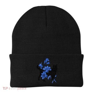 Cat Flower Art Cute Beanie