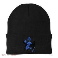 Cat Flower Art Cute Beanie thumb 0