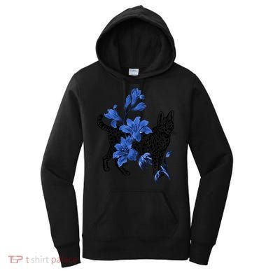 Cat Flower Art Cute Women's Hoodie