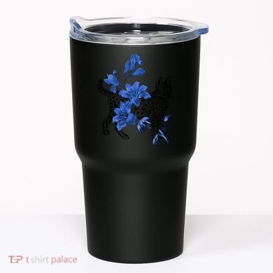 Cat Flower Art Cute Tumbler