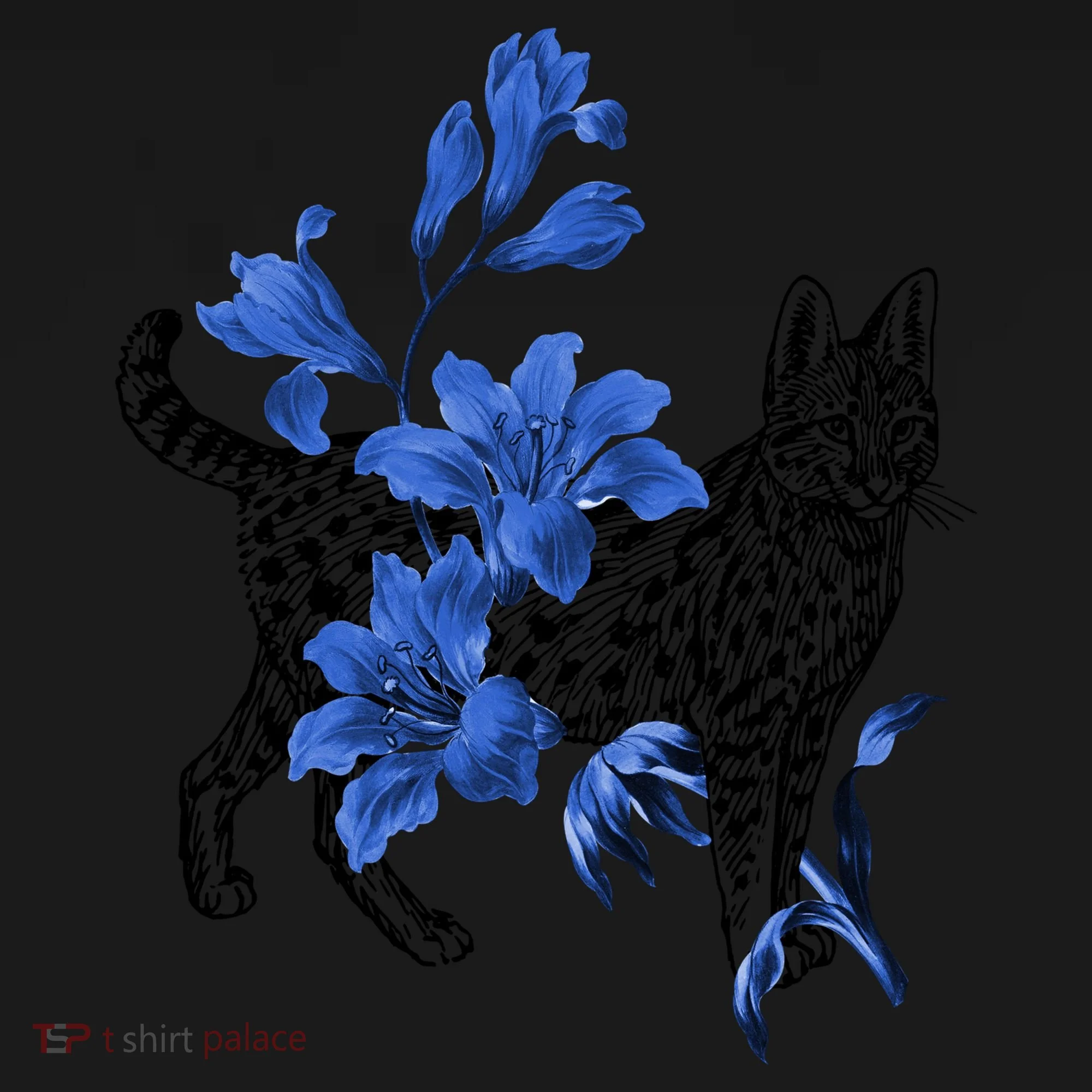 Cat Flower Art Cute Women's Tank Top