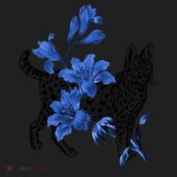 Cat Flower Art Cute Hat thumb 2