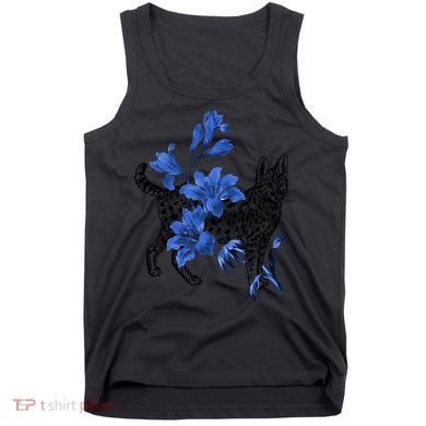 Cat Flower Art Cute Tank Top