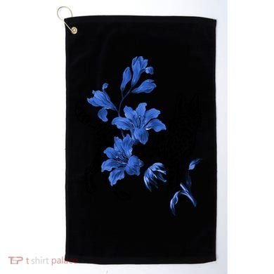 Cat Flower Art Cute Golf Towel
