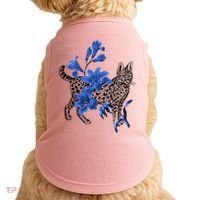 Cat Flower Art Cute Doggie Tank thumb 0