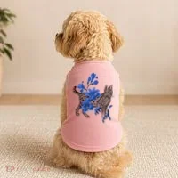Cat Flower Art Cute Doggie Tank thumb 2