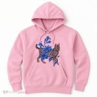 Cat Flower Art Cute Hoodie thumb 0