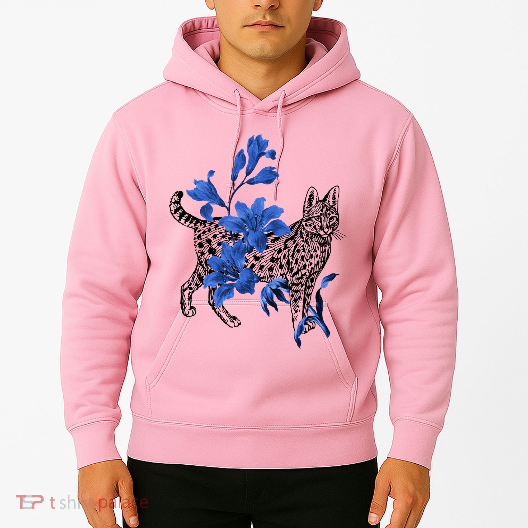 Cat Flower Art Cute Hoodie